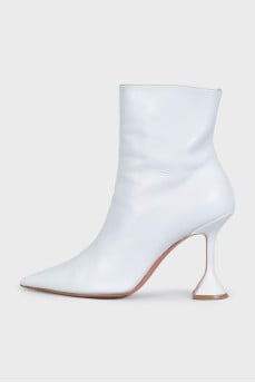White leather ankle boots Giorgia