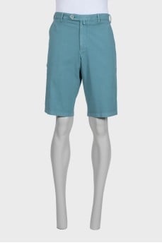 Men's blue denim shorts