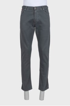 Men's mid-rise jeans in gray
