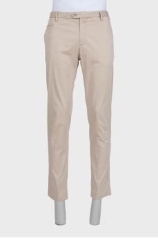 Men's straight trousers in beige