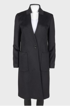 Black wool coat