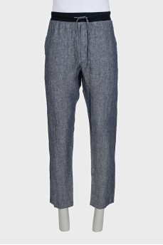 Men's linen trousers with tag