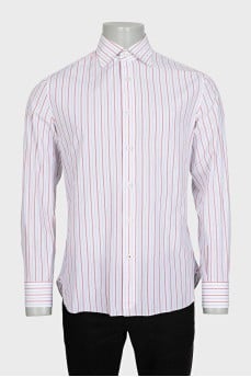 Men's multi-colored striped shirt