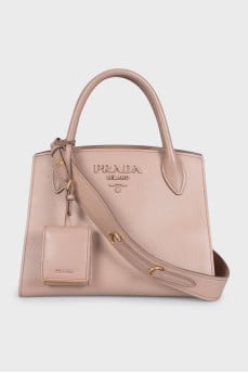 Кожаная бежевая сумка Galleria