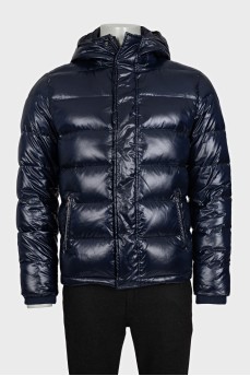 Men's dark blue down jacket
