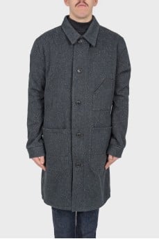 Men's gray buttons coat with tag