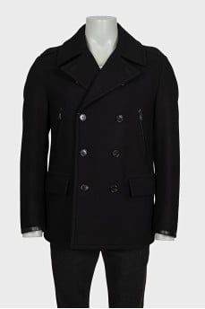 Men's black coat with tag