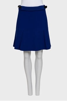 Blue belted skirt with tag