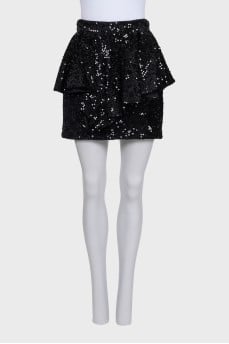 Black sequin skirt with tag