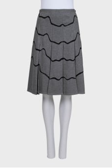 Gray wool skirt with tag
