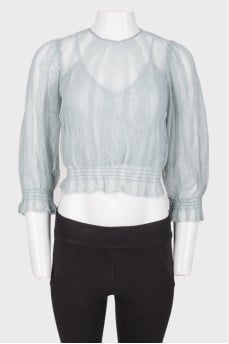 Lace blue top