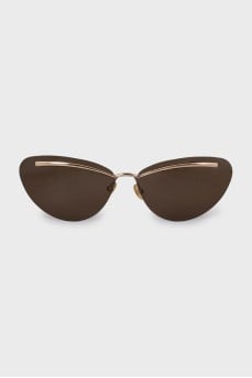 Brown tinted cat eye sunglasses
