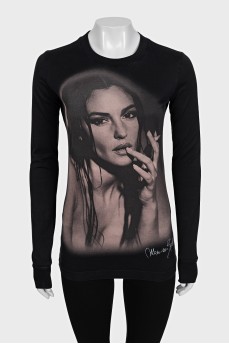 Black printed long sleeve