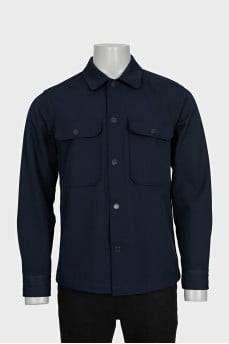 Men's straight-cut jacket with buttons