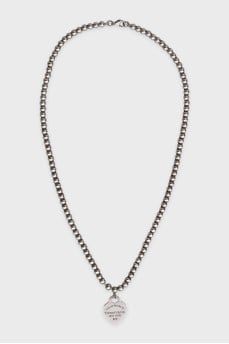 Silver necklace with heart pendant