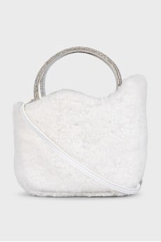White Ivy sheepskin bag