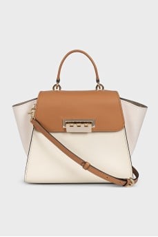 Two-tone leather mesh