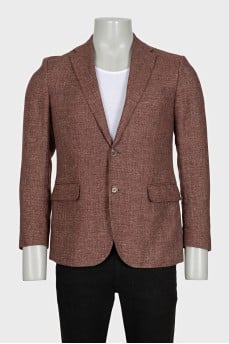 Men's straight-cut button-down jacket