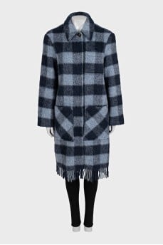 Blue checkered coat