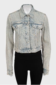 Blue denim jacket with pockets
