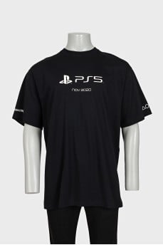 Men's oversized T-shirt with lettering