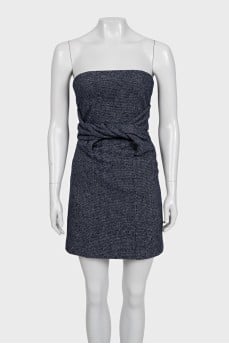 Blue sleeveless mini dress