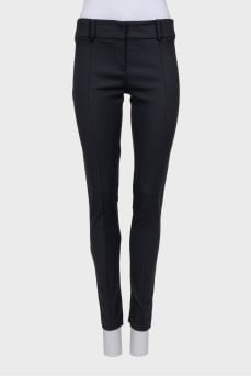 Black tapered trousers