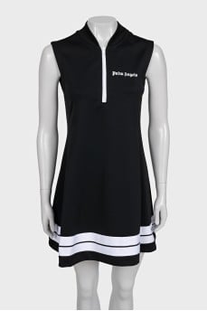 Black sleeveless dress with tag