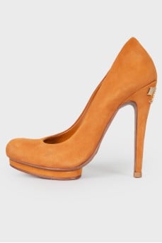 Brown suede shoes