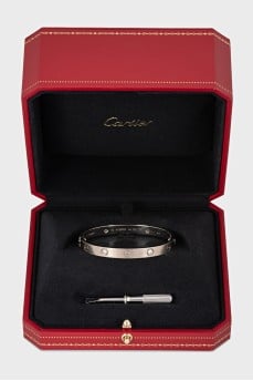 Love white gold bracelet with diamonds