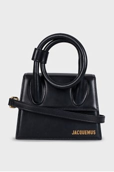 Le Chiquito Noeud Black Leather Bag