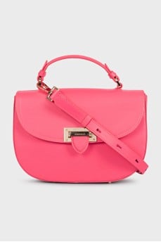 Hot pink leather bag