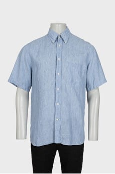 Men's short sleeve linen shirt