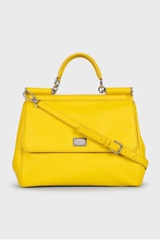 Yellow Sicily leather bag