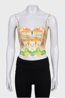 Yellow printed top