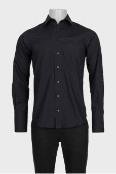 Men's black shirt with wide cuffs