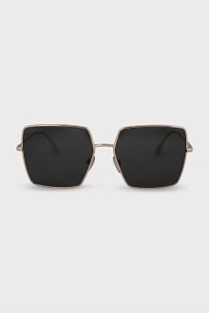 Square metal frame sunglasses