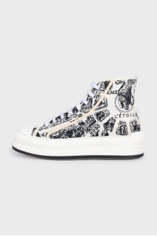 Высокие текстильные кеды Walk'n'Dior