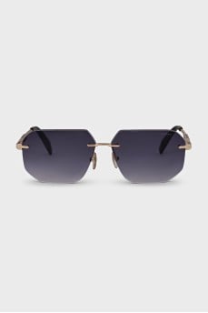 Rectangular gradient lens sunglasses