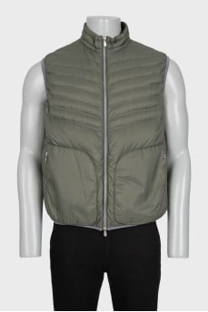 Men's green down vest