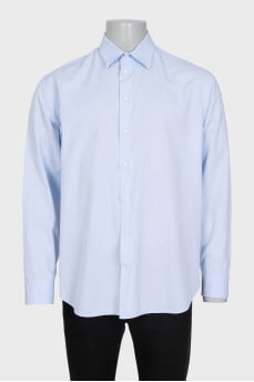 Men's light blue loose-fit shirt