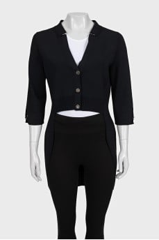 Black asymmetrical cardigan