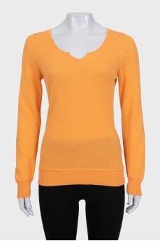 Orange cashmere pullover