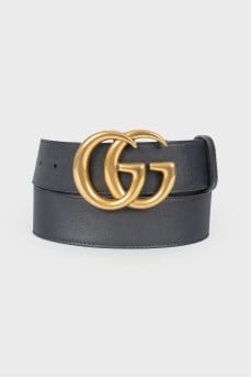 Black leather belt