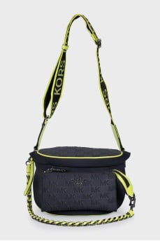 Fabric belt bag with bright edging