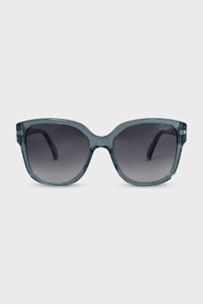 Blue sunglasses with decoration on the temples