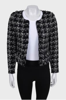 Black jacket without fastening