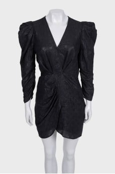 Fitted mini dress with side zip
