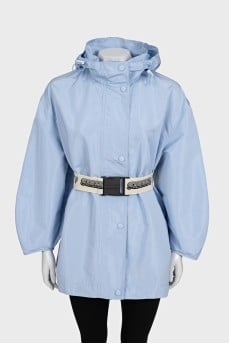 Zippered coat with belt