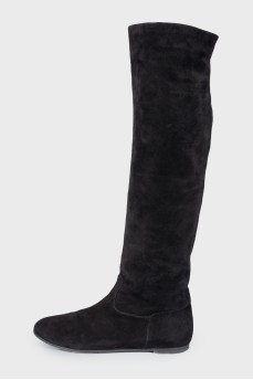 High suede boots